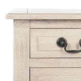 SAFAVIEH Home Collection – Primrose Greige Console Table with Three Drawers & Shelf, Classic Contemporary Storage Console, Compact Entryway Design (CNS5707D) SAFAVIEH