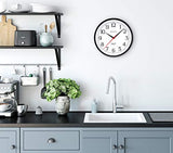 Bulova Precision Connect Wall Clock C5000, 12.5", Black and White Bulova