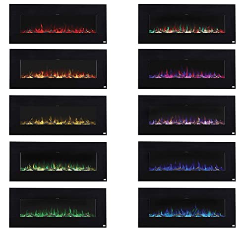 Danby Designer DDEF03813BD13 38" Wall Mount Electric Fireplace Multi-Colour LED Flame and Ember Bed Remote Control Included Danby