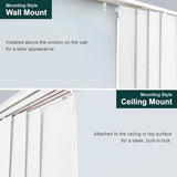 CHICOLOGY Panel Track Blinds for Sliding Glass Doors, 4 Panel Sliding Panels, Adjustable Track 46-86" W, Trimmable Height Up to 96" H, Light Filtering Privacy Room Divider, Chalk White CHICOLOGY