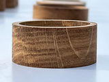 Kimberly Ann Creations Jewelry Tray Ring Dish Solid Oak Wood Wedding Ring Holder - Bedside Sink Dresser - Compact 2" Round - Wooden Display - Smooth Kimberly Ann Creations