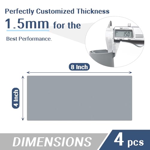 4 Pack Silicone Hat Heat Press Cover Pad, 4" x 8" European-Standard Silicone Heat Press Mat for HTV & Vinyl Transfer, DIY Small Business Webake