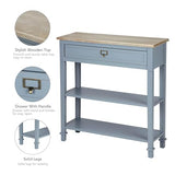 Wnutrees Multi-functional Console Desk, Grey, 30 in x 10.6 in x 31.5 in Wnutrees