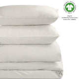 BIOWEAVES 100% Organic Washed Cotton Percale Weave Twin Duvet Cover Set | GOTS Certified Twin/Twin XL Duvet Cover & 1 Pillow Sham – 66x90 inches, Marshmallow BIOWEAVES