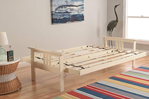 Kodiak Furniture Monterey Futon Frame, No Drawers, Antique White Kodiak Furniture