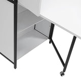 Sew Ready Multipurpose Armoire 58.75" Tall with Folding Top for Craft, Office or Home Sewing Cabinet, Charcoal/White Sew Ready