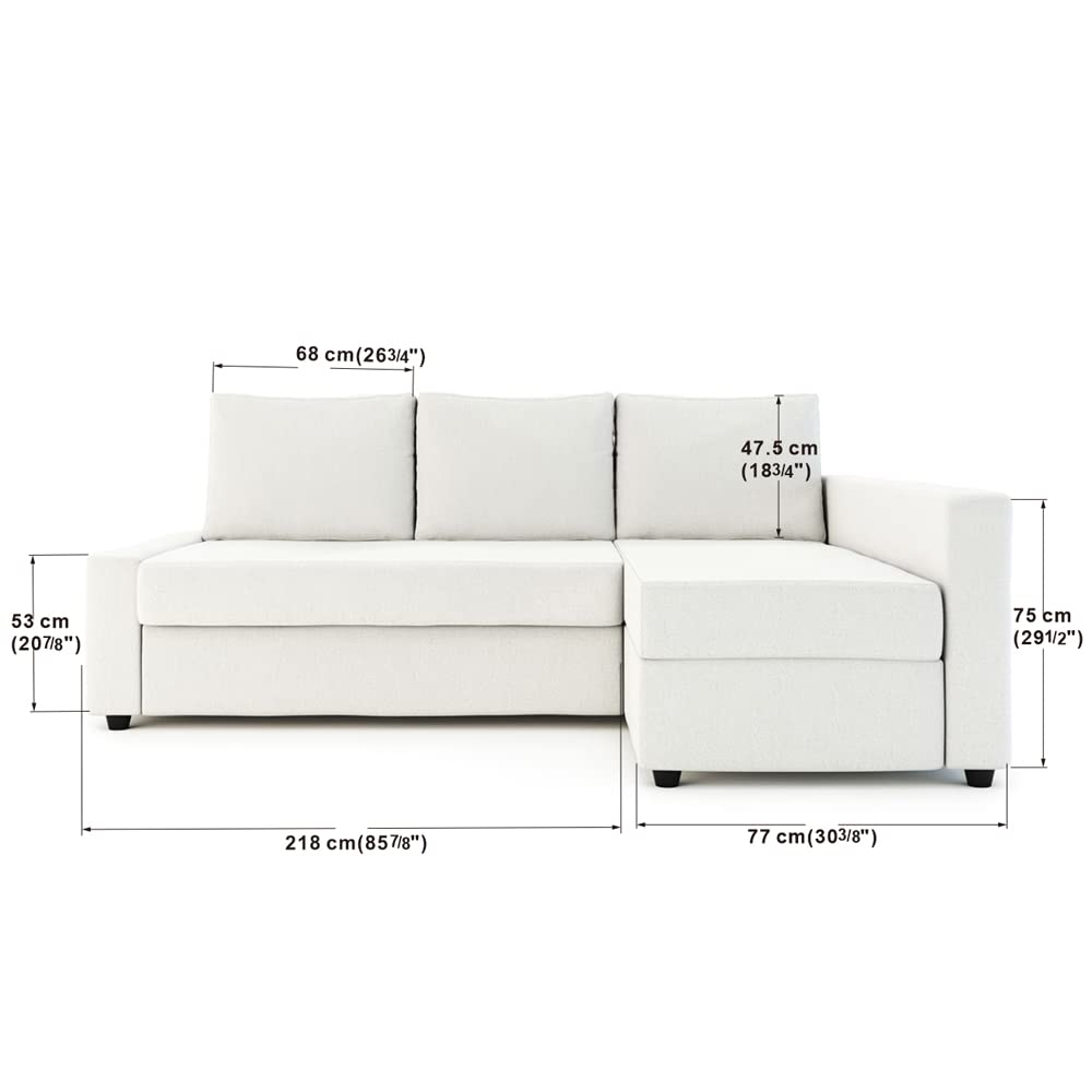 MASTERS OF COVERS Snug Fit Friheten Slipcover for The IKEA Friheten with Chaise Corner Cover, Sofa Bed Cover, Sectional Slipcover Replacement (Light Grey) MASTERS OF COVERS