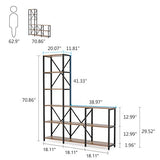 LITTLE TREE Modern Reversible 9 Shelves Bookshelves Cube Bookcase 6-Tier Display Open Shelf for Living Room LITTLE TREE