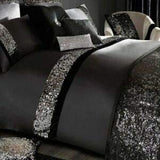 finaldeals 5 Piece Sequin Black Egyptian Cotton Duvet Cover Set Comforter Set Quilt Cover Xmas Gift Bedding Wedding Gift King Cal.King 102" x 108" finaldeals