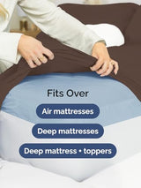 Extra Deep King Sheet Set - 6 Piece Breathable and Cooling Sheets - Hotel Luxury Bedding for Women, Men, Kids & Teens - Easy & Secure Fit - Soft, Wrinkle Free and Comfy - Extra Deep Pockets - Brown CGK Unlimited