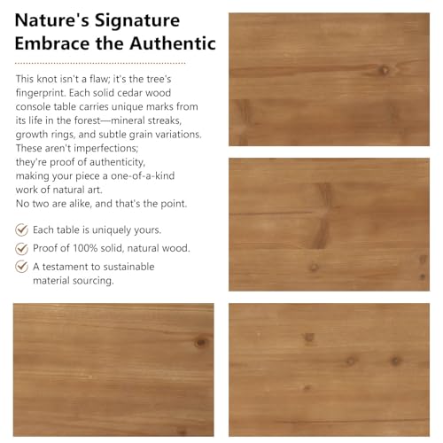 WINWY Solid Wood Console Table for Entryway, 63" Long Farmhouse Sofa Table Behind Couch, Rustic Rectangular Wooden Entry Tables for Living Room, Hallway, Foyer, 10 Mins Easy Assembly WINWY
