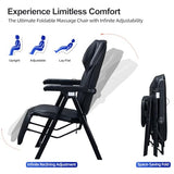 Ezencon Foldable Electric Massage Chair with Heat, Shiatsu, Kneading, Vibration, Full Body Relaxation, Adjustable Backrest & Neck Height,for Dad Mom Women Men Ezencon
