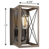 Progress Lighting P710012-020 Briarwood Antique Bronze One-Light Wall Sconce, Architectural Progress Lighting