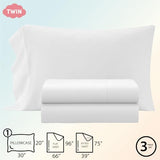 Heritage Kids 3-Piece Twin Sheet Set,White, Includes Top Sheet, Fitted Sheet & Pillowcase,Ultra-Soft Microfiber Kids Bed Sheet Set Heritage Kids