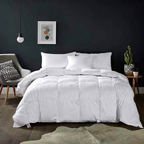 MAPLE DOWN Soft Twin Size Comforter Duvet Insert-Down Alternative Comforter Quilted with Corner Tabs for All Season-Lightweight Breathable Brushed Microfiber Machine Washable (White 68”x90”) MAPLE DOWN