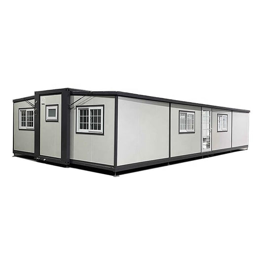 40ft Prefab Modular Expandable Portable Container Home, 3 Bedrooms, Bathroom, Kitchen, 74 sq m (796 sq ft)