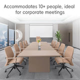 SNKBOAT Conference Table for 12 People, 141.73 in Long Business Tables, Large Rectangle Meeting Seminar Table, Training Table with Thickened Top,2Two Grommets, for Home Office, Studio, Business SNKBOAT