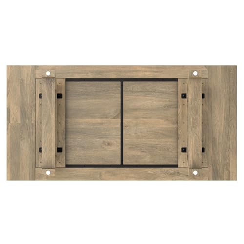 SIMPLIHOME Whitley Dining, Solid Mango Wood Farmhouse-Style Rectangular Kitchen Table in Grey Wash for 4 to 8 People, 72 inches SIMPLIHOME