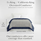 Southshore Fine Living, Inc. Quilt Comforter, Oversized King Bedding Comforters, Duvet Insert Cal King Down Alternative Comforter, Soft & Cozy Bedspread, Dark Blue Southshore Fine Living, Inc.