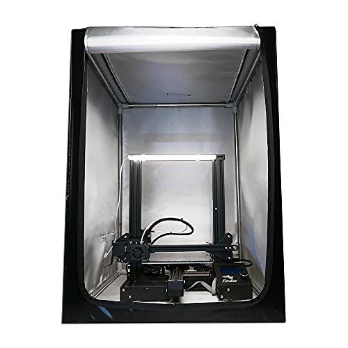3D Printer Enclosure with 3-Layers Filter Adjustable Speed Ventilation Fan Fireproof Constant Temperature Dustproof Tent Cover Compatible with Ender 3 V2/ Pro/Ender 3 S1 / Ender 3 V2 Neo/Ender 5 S1 DORUNDEA