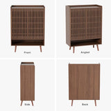 Large Shoe Cabinet with Doors for Up to 24 Pairs, 6-Tier Entryway Shoe Storage Cabinet with Adjustable Shelves, Freestanding Shoes Rack Organizer for Hallway, Closet, Bedroom, Living Room, Walnut Vabches