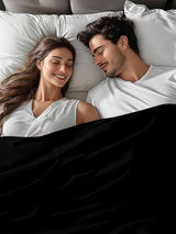 Top Sheet Twin XL Bedding Flat Sheet Only, Solid Art Minimalist Pure Black Microfiber Bed Sheets Soft Breathable Bedding Flat Sheets, Plain Single Dark Color Hotel Luxury Top Sheets Chees D Zone
