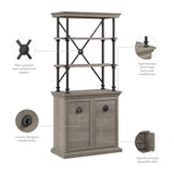 Coliseum Designer Bookcase with Doors in Driftwood Gray by Bush Business Furniture Bush Business Furniture