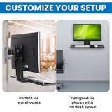 Mount-It! Monitor and Keyboard Wall Mount with VESA Keyboard Tray | Adjustable Computer Wall Desk with Mouse Platform | Space-Saving Ergonomic Stand-Up Workstation for Home Office | Fits 75x75, 100x100 VESA Mounts Mount-It!
