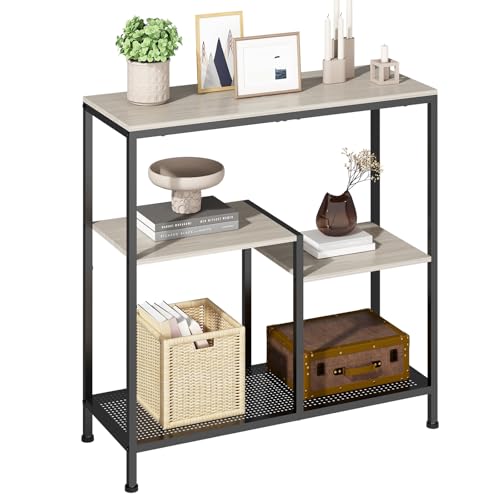 GILLAS 3 Tier Sofa Table with Open Storage Shelves, Console Table, Narrow Entry Table for Living Room, Hallway, Entryway, Corridor, and Bedroom, - WoodArtSupply