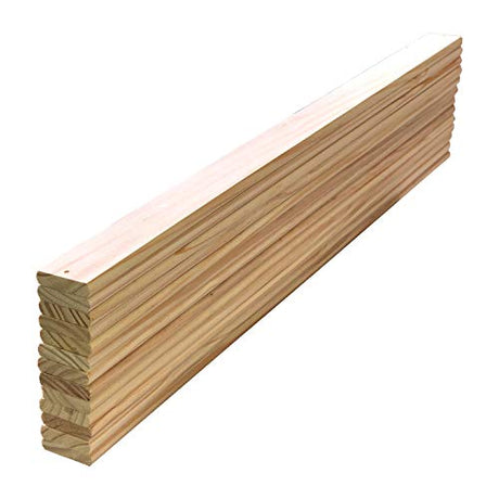 Bed Slats Solid Pine Wood King Size 76. 5 Inches Mattress Support Pack of 13 Count Replacement Spare Parts Custom Size Cutting Service (King 76.5, 76.5) Wood To The World