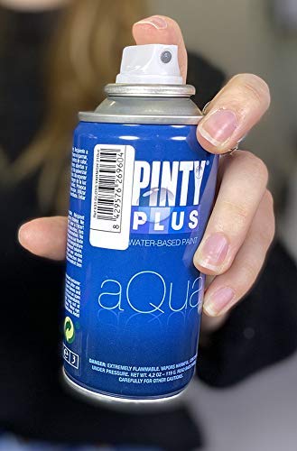Spray Paint for Arts & Crafts, Water Based Pintyplus Aqua Mini, 4.2oz cans, 8 Piece Pastel Artist Set, Pink Bubble Gum, Light Orange, Yellow Chick, Apple Green, Ice Blue, Lavanda Violet, Black King, White Lady PINTY PLUS