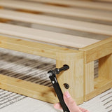 ZINUS Edgar 4 Inch Bamboo Box Spring - Sturdy Mattress Foundation for Reliable Support, Queen Size Zinus