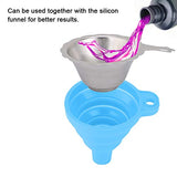 Paint Strainer, Stainless Steel Funnel, Resin Funnel Filter Cup for SLA/DLP 3D Printer UV Resin Paint Strainers Paint Filters Cone 3D Printer Strainer Filter for 3D Printing Liquid LJCM