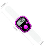 Stitch Counters 2 Pcs LED Digital Row Counter and Stitch Markers 50 Pcs Crochet Stitch Markers for Knitting Sewing Stitching Weaving, Muslim Pray, Recording Sports Scoring, Lap Counting (Purple pink) TESEAS