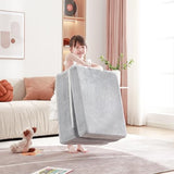 Givjoy Foldable Floor Mattress for Kids, Toddler Washable Tri Folding Floor Nap Mat for Sleeping Daycare, Child Trifold Futon Sofa Bed with Storage Bag for Playroom, Bedroom, Girls and Boys Givjoy