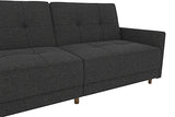 DHP Andora 76 Inch Futon Sofa Bed, Modern Upholstered Couch Sleeper with Button Tufted Back and Seat, Grey DHP