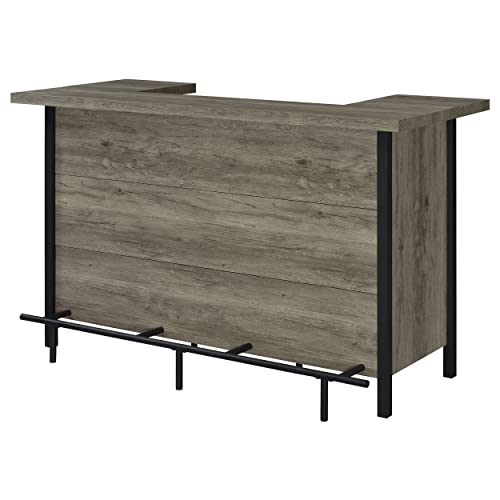 Coaster Furniture Bar Unit Grey Driftwood Black 182105 Coaster Home Furnishings