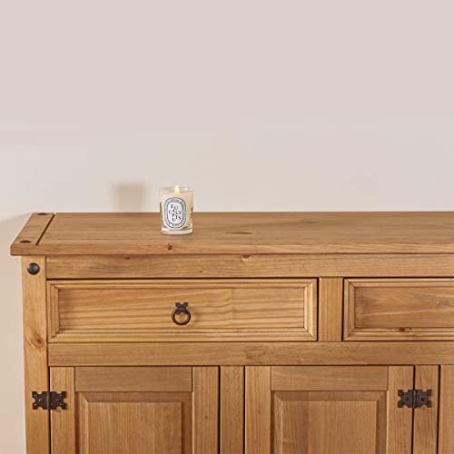 Furniture Dash Solid Wood Storage Cabinet 51.9" W, 16.9" D, 31.7" H - Sideboard Buffet with 3 Doors & 2 Drawers, Ideal for Living Room, Kitchen, Furniture Dash