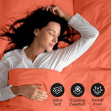 ROYALE LINENS 3 Piece Twin Sheets Set - Soft Brushed 1800 Microfiber Bedding - 1 Fitted and 1 Flat Sheet, 1 Pillow case - Wrinkle Free & Fade Resistant - Hotel Luxury Bed Sheets Set (Coral, Twin) ROYALE LINENS