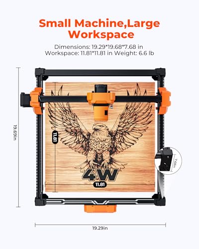 ACMER Laser Engraver Machine for Beginners, S2 4000mW Lazer Engraving Machine with 300x300mm Working Area, Laser Cutter for Wood, Acrylic, Leather, DIY Crafts & Small Business ACMER