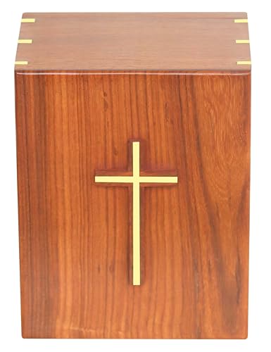 Wooden Urn Box For Human Ashes | Wood Cremation urns | Handmade Urn Box For Male and Female | Adult Urns | Funeral Urns | Burial urns | Decorative Urns | Rosewood Urns | Brass Cross urns Solid Wood Handicrafts