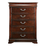 Furniture of America FOA Ruben 3pc Cherry Wood Panel Bedroom Set - Queen + Nightstand + Chest Furniture of America