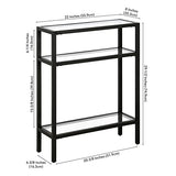 Henn&Hart 22" Wide Rectangular Console Table in Blackened Bronze, Entryway Table, Accent Table for Living Room, Hallway Henn&Hart