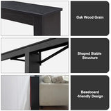 MOHOPE 78.8" Long Console Table with Power Outlets, 7.9" Narrow Sofa Table with USB & Type-C Ports, Skinny Behind Couch Tables with Charging Station, Entryway Table for Hallway, Living Room, Black MOHOPE