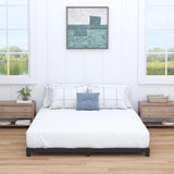 Nailsong 4 Inch Bed Frame Full Low Profile, Full Size Metal Bed Frame No Box Spring Needed, Heavy Duty Metal, Easy Assembly, Black Nailsong