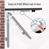 Neoaider Wall Mounted Folding Desk 23.6” x 15.7”, Drop Down Table with Metal Collapsible Brackets, Folding Wall Table for Small Spaces, Home, Office, Kitchen, Laundry Room-Black Neoaider