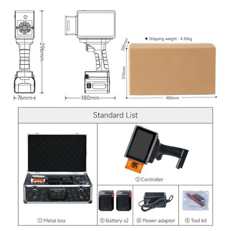 PEKOKO Handheld Portable Laser Marking Machine L4Pro Engraving System for DIY Craft,Batch Date/Number Code,QRcode,Barcode,Logo/Image Printer PEKOKO