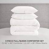 Juicy Couture Angel White Velour Full/Queen Comforter Set - 3 Piece Luxury Bedding Ensemble Juicy Couture