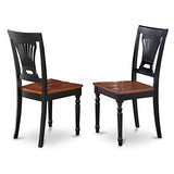East West Furniture AVPL7-BCH-W 7 Piece Dining Room Furniture Set Consist of an Oval Kitchen Table with Butterfly Leaf and 6 Dining Chairs, 42x60 Inch, Black & Cherry East West Furniture