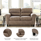 Signature Design by Ashley Navi Modern Loveseat with Removable Cushions, Dark Brown Signature Design by Ashley